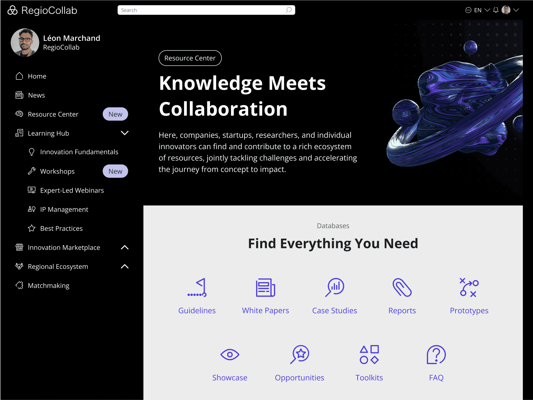 A landing page built with LoftOS, functioning as a knowledge and resource hub.